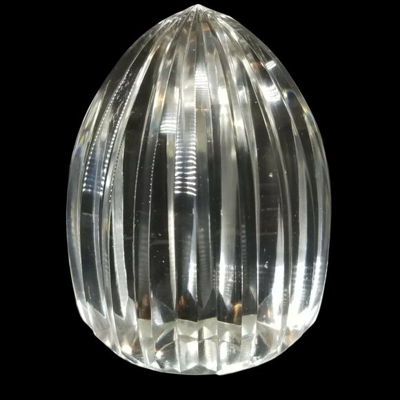 Post House Accents Fluted Lead Crystal Paperweight Post House Japan